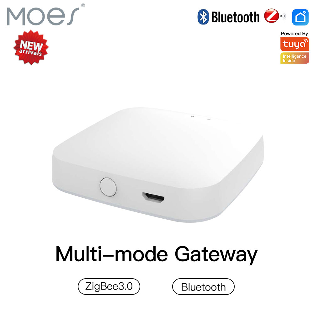 Smart Home Voice Assistant - Moes หลายโหมดสมาร์ทเกตเวย์ ZigBee บลูทูธไร้สาย, ฮับตาข่ายทำงานร่วมกับ Tuya