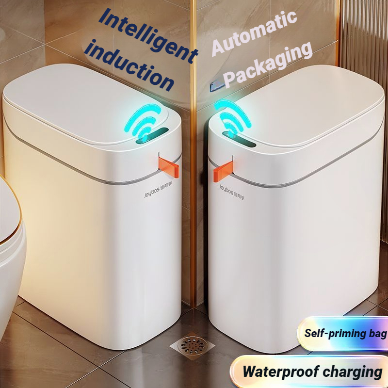 Smart Home Junkie - ถังขยะอัจฉริยะ JOYBOS พร้อมระบบดูดถุงขยะอัตโนมัติ ถังขยะแบบชาร์จไฟได้ สำหรับใช้ในบ้าน ห้องน้ำ