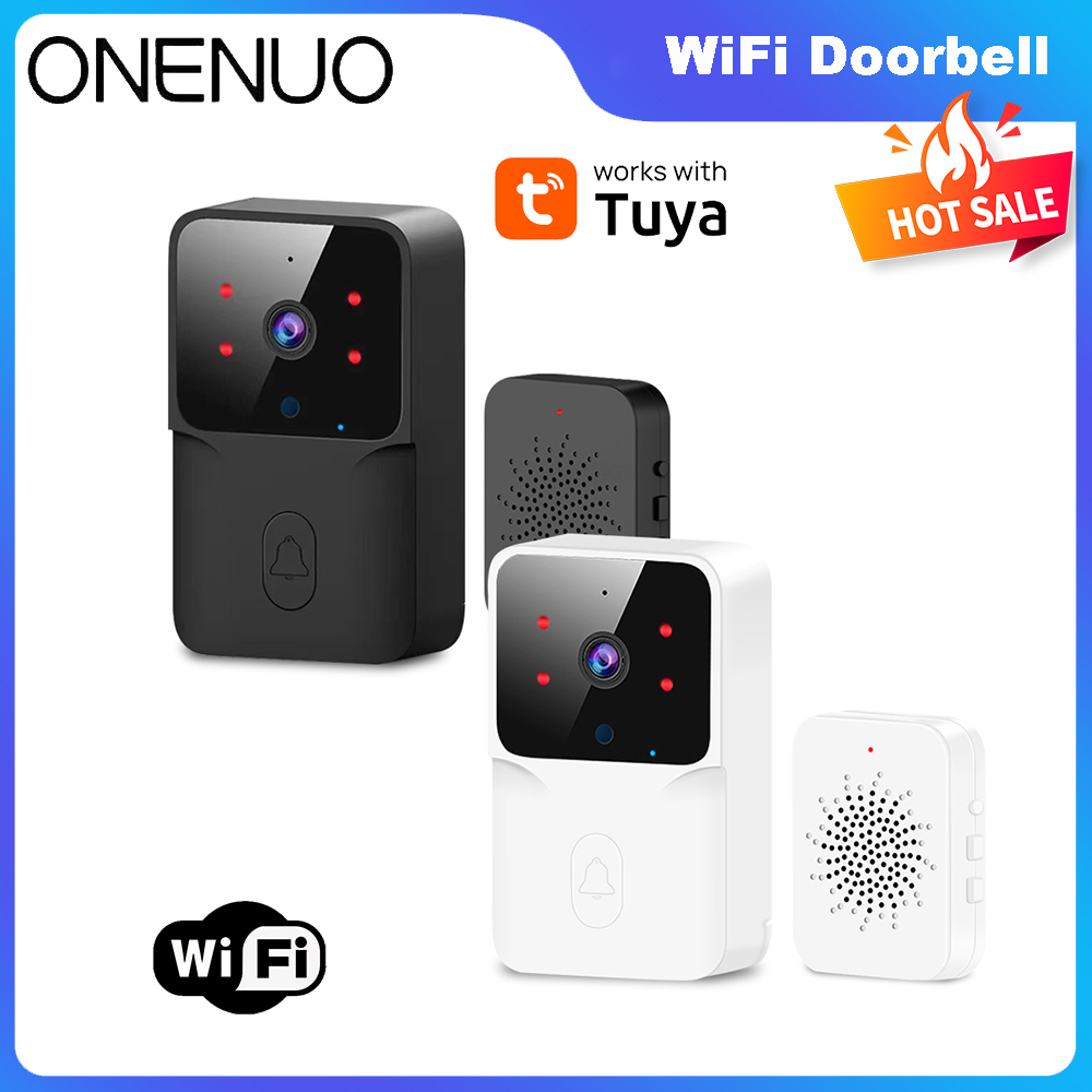 Smart Home Video Doorbell Enhanced Security With Smart Doorbell - ทูย่าอินเตอร์เน็ตไร้สายวิดีโอกริ่งประตูไร้สาย HD กล้อง IR ปลุกความปลอดภัยสมาร์ทโฮมออดอินเตอร์คอม WiFi