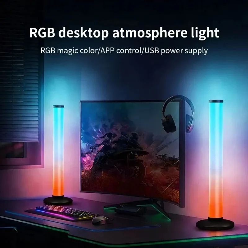 Smart Bulb - แถบไฟ LED RGB ใช้พลังงานผ่าน USB, ไฟตกแต่งสำหรับสมาร์ททีวีพร้อมรีโมทคอนโทรลผ่านแอปพลิเคชันบลูทูธ,