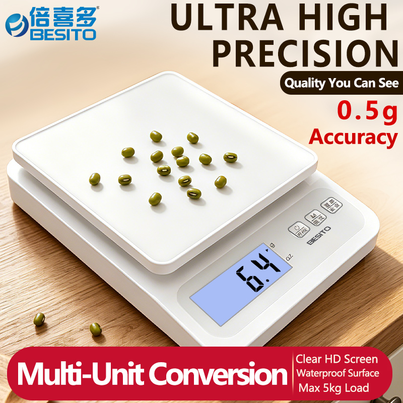 Smart Home Kitchen - เครื่องชั่งอิเล็กทรอนิกส์, เครื่องชั่งในครัว, เครื่องชั่งอาหารสำหรับทำขนมในครัวเรือนที่มีความแม่นยำสูง, เครื่องชั่งกรัมขนาดเล็กที่แม่นยำ, เครื่องชั่งอาหาร, เครื่องชั่งน้ำหนัก