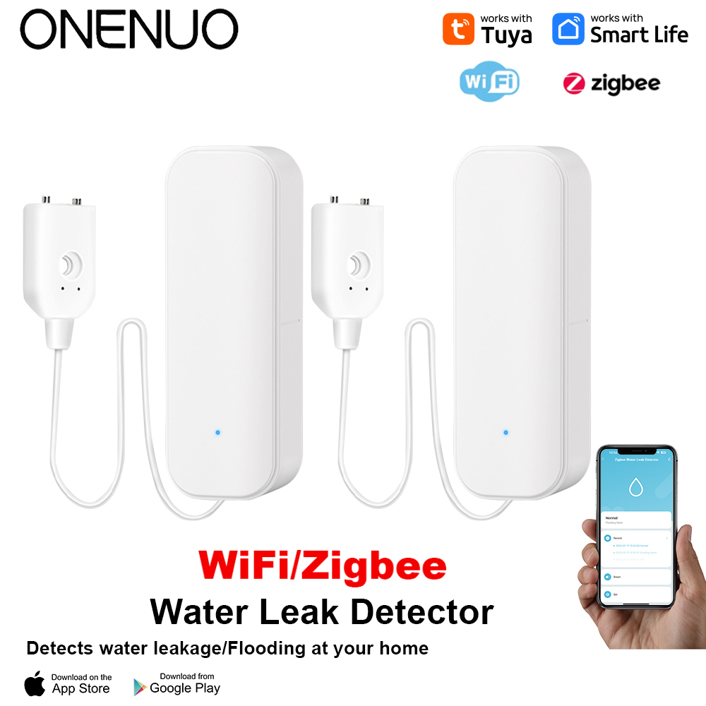 Smart Home Ecosystems - WiFi/Zigbee Water Sensor Tuya รั่วเครื่องตรวจจับน้ําท่วม Smart