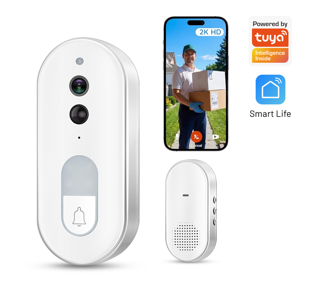 Smart Home Video Doorbell Enhanced Security With Smart Doorbell - ทูย่าสมาร์ทวิดีโอกริ่งประตูไร้สาย 1080P HD กล้องกลางแจ้งอินเตอร์เน็ตไร้สายพูดคุยสองทาง IR Night
