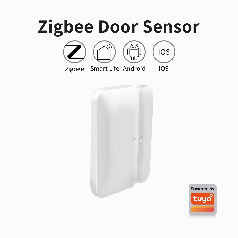 Smart Home Ecosystems - เซ็นเซอร์ประตูหน้าต่างไร้สาย Tuya Zigbee มินิสมาร์ทโฮม เครื่องตรวจจับประตูไร้สาย ระบบแจ้งเตือนเปิด-ปิดประตู