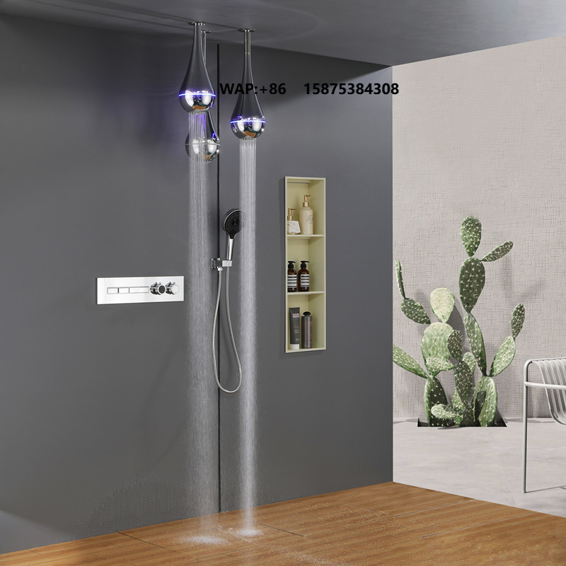 Smart Home Kitchen - ฝักบัวอาบน้ำติดผนังแบบ LED รุ่นใหม่ปี 2026 พร้อมระบบควบคุมอัจฉริยะ ดีไซน์หรูหรา