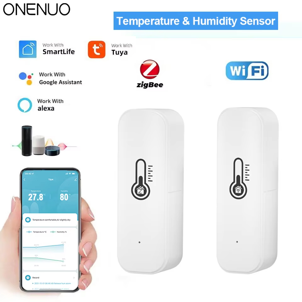 Smart Home Or Smart Home - Tuya Zigbee หรือ WiFi อุณหภูมิความชื้นเซนเซอร์เชื่อมต่อเครื่องวัดอุณหภูมิใช้งานร่วมกับ Smart