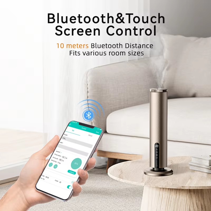 Smart Home Fragrance Diffuser - เครื่องกระจายกลิ่นหอมแบบชาร์จไฟได้ สำหรับบ้านและห้องพัก เครื่องกระจายกลิ่นไร้น้ำแบบสมาร์ทพร้อมบลูทูธ