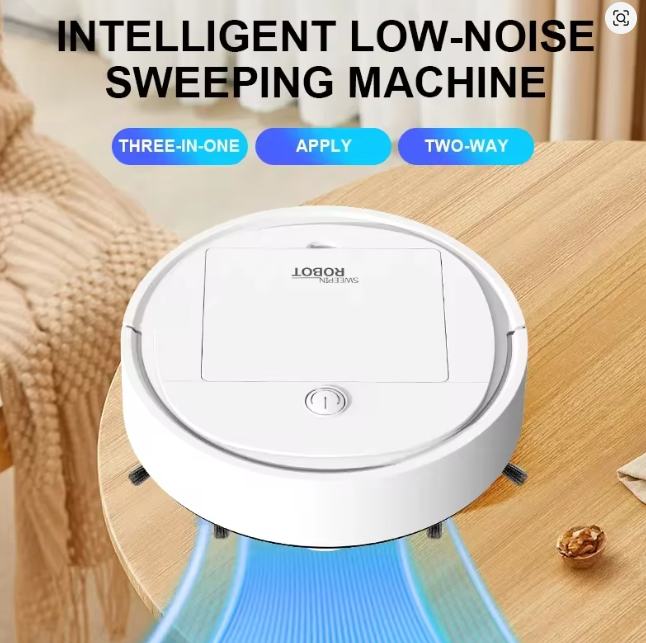 Vacuum Cleaner Smart Home - เครื่องดูดฝุ่นหุ่นยนต์ไร้สายอัจฉริยะ 1500Pa 3-in-1 ถูพื้น กวาดพื้น ทำความสะอาดสำหรับโฮมออฟฟิศ