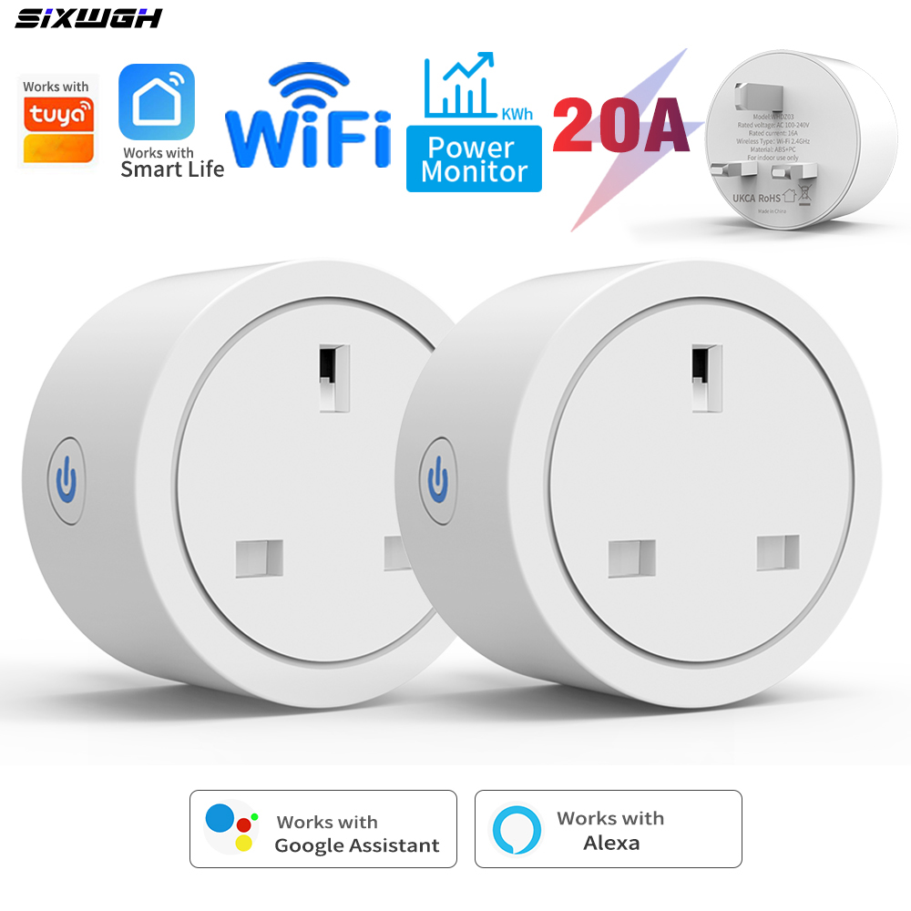 Smart Home Or Smart Home - ปลั๊กไฟอัจฉริยะ 20A Tuya WiFi แบบ UK