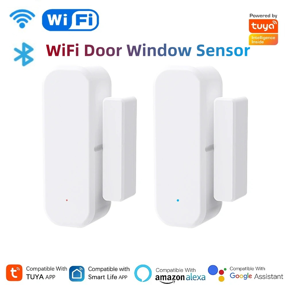 Smart Home Ecosystems - ทูย่า ไวไฟสมาร์ทเซ็นเซอร์ประตูหน้าต่างเครื่องตรวจจับเปิดปิดระบบเตือนภัยการรักษาความปลอดภัยภายในบ้านระบบป้องกันการโจรกรรมควบคุมด้วยเสียงอเล็กซา กูเกิล โฮม