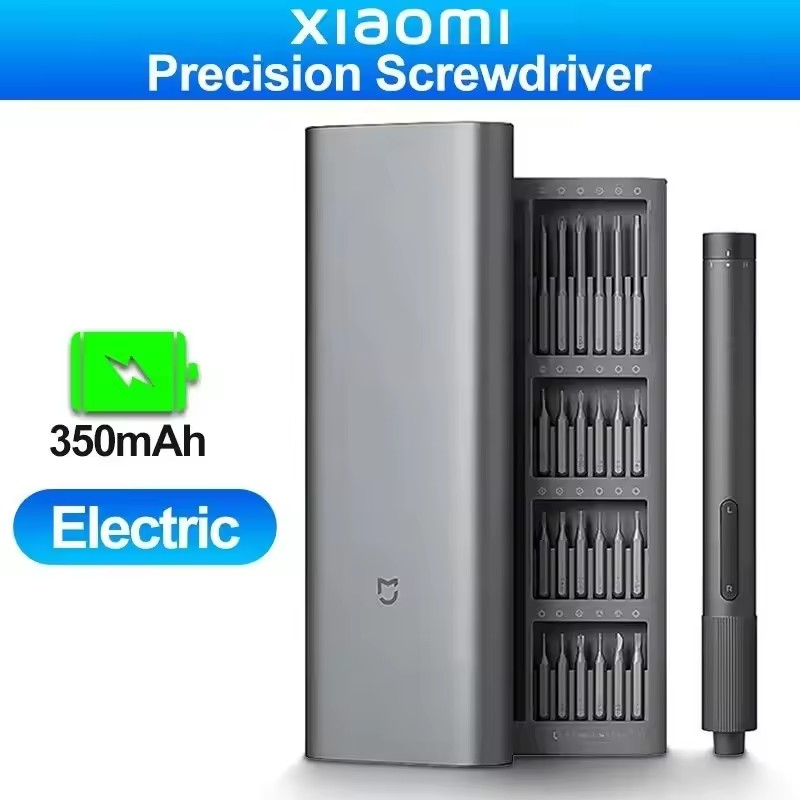 Smart Home Xiaomi Pc - Xiaomi Mijia ไขควงไฟฟ้าแม่นยําชุดแม่เหล็กพร้อมหัวสกรู 24 ชิ้นชุดเครื่องมือไฟฟ้าสําหรับการซ่อมแซมโทรศัพท์พีซีบ้านอัจฉริยะ