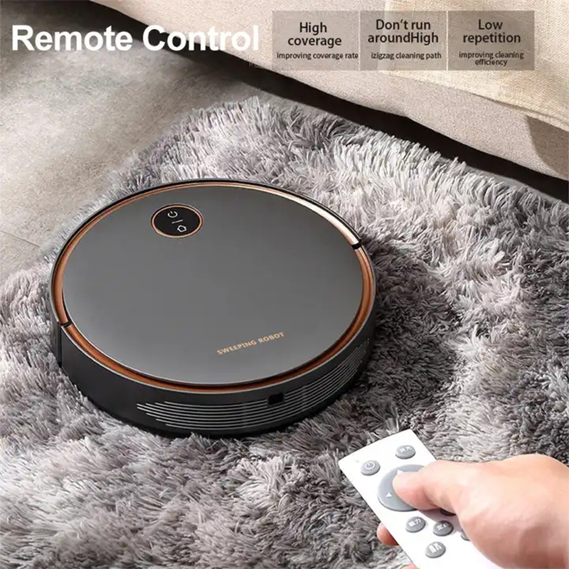 Smart Home Robot - หุ่นยนต์ดูดฝุ่นอัจฉริยะ ชาร์จไฟอัตโนมัติ 2-in-1 กวาดและถูพื้น เครื่องใช้ไฟฟ้าขนาดเล็กสำหรับบ้าน