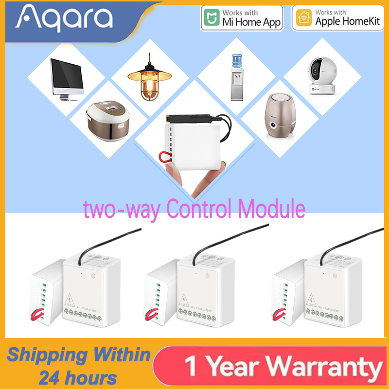 Smart Home Os - โมดูลควบคุมสองทาง Aqara รีเลย์สวิตช์คอนโทรลเลอร์ Zigbee สมาร์ทไทเมอร์ รองรับการใช้งานร่วมกับแอป