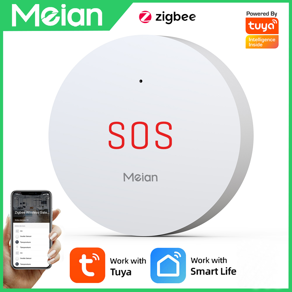 Smart Home Ecosystems - Zigbee Tuya ปุ่มฉุกเฉิน SOS ความปลอดภัยในบ้านระบบเตือนภัยไร้สายปุ่มทำงานร่วมกับ Smart