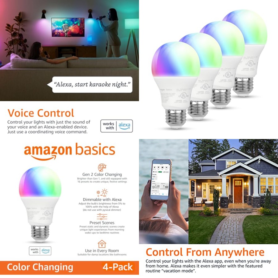 Smart Bulb - หลอดไฟ LED อัจฉริยะ A19, 9W เทียบเท่า