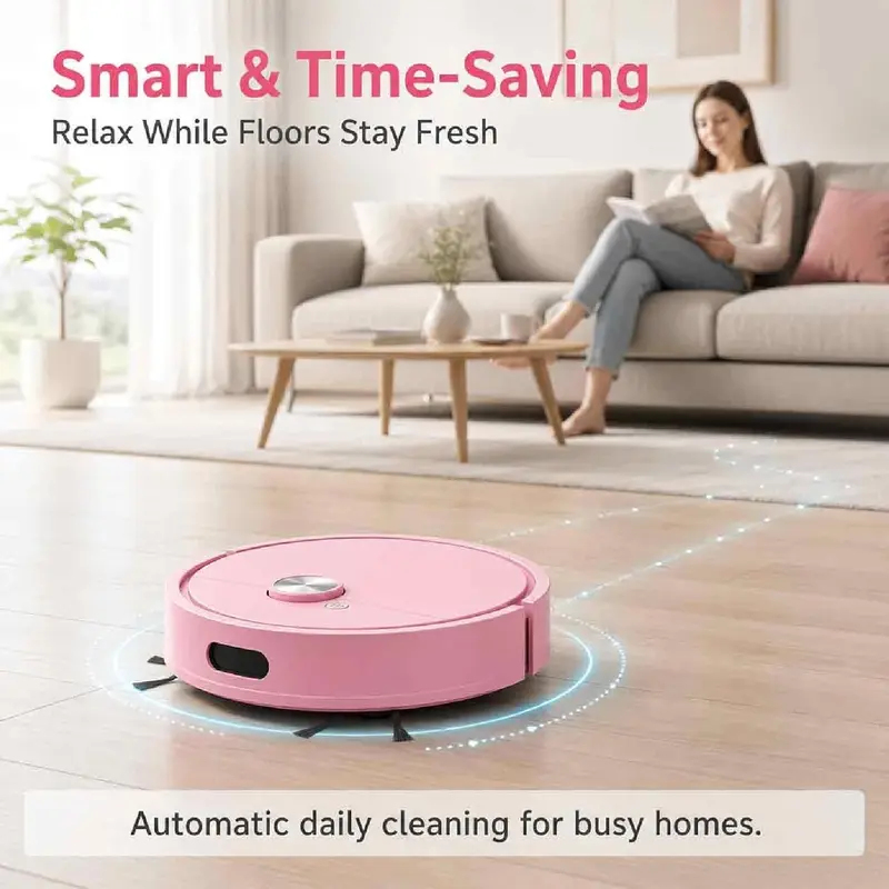 Vacuum Cleaner Smart Home - หุ่นยนต์ดูดฝุ่นถูพื้น 3 in 1 แบบชาร์จ USB