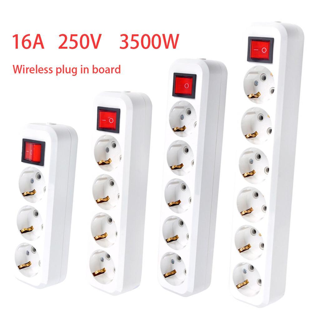 Smart Power Strip - ปลั๊กไฟฟ้ากระแสสลับไร้สายพร้อมสวิตช์เปิด/ปิดสำนักงานบ้านที่ชาร์จติดผนังอะแดปเตอร์มาตรฐานยุโรป4/5กริด