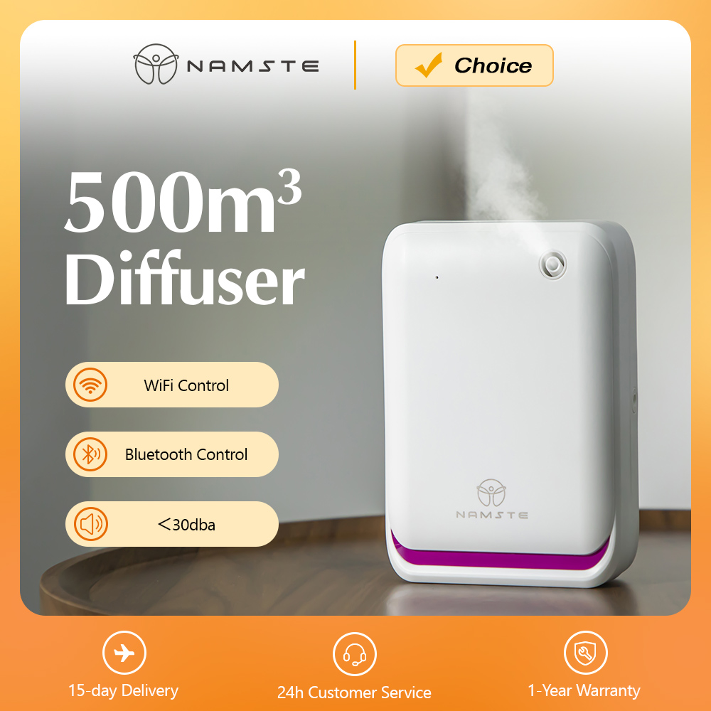 Smart Home Fragrance Diffuser - เครื่องกระจายกลิ่นอโรมา NAMSTE ขนาดใหญ่ 500 ลูกบาศก์เมตร ควบคุมอัจฉริยะ