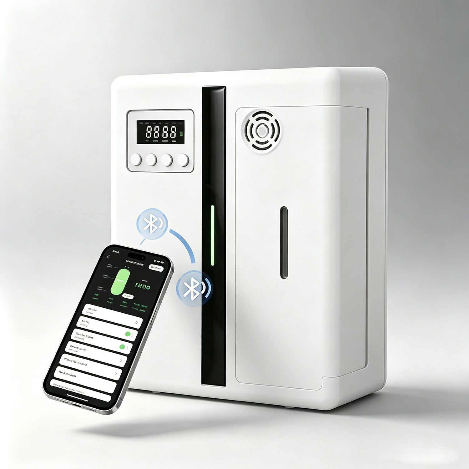 Smart Home Fragrance Diffuser - เครื่องกระจายกลิ่นแบบไร้น้ำ ควบคุมผ่านแอปบลูทูธ ติดผนัง เครื่องหอมอัจฉริยะสำหรับน้ำมันหอมระเหย ใช้ได้ทั้งในโรงแรมและที่บ้าน