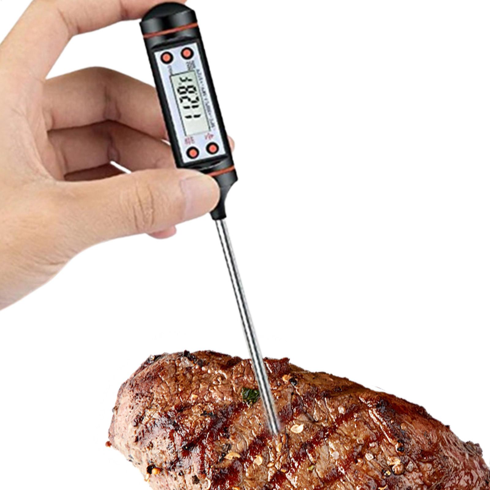Smart Home Utensils - เครื่องวัดอุณหภูมิอาหารอิเล็กทรอนิกส์จอแสดงผล LCD เครื่องวัดอุณหภูมิในครัวเครื่องมือวัดอุณหภูมิแบบดิจิตอลสำหรับเนื้อสัตว์ /ทำอาหาร /บาร์บีคิว /นม