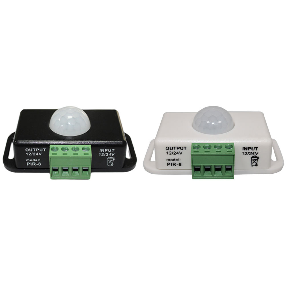 Smart Bulb - เซ็นเซอร์อินฟราเรดตรวจจับการเคลื่อนไหว DC 12V/24V สำหรับตัวเครื่อง เซ็นเซอร์ตรวจจับการเคลื่อนไหวแบบอินฟราเรด สวิตช์เซ็นเซอร์ตรวจจับการเคลื่อนไหวสำหรับหลอดไฟ/แถบไฟ