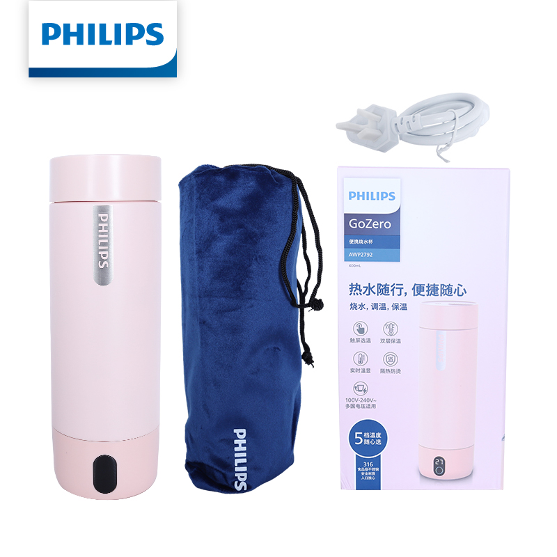 Smart Home Philips - แก้วน้ำร้อนไฟฟ้า Philips ขนาด 400 มล. ทำจากสแตนเลส
