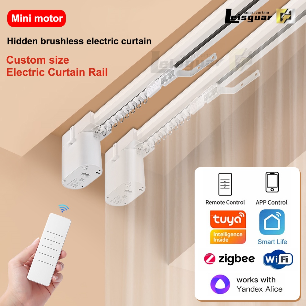 Smart Home Ecosystems - มินิมอเตอร์ Tuya Wifi Alexa Zigbee ระบบม่านไฟฟ้าอัจฉริยะสำหรับบ้านอัจฉริยะ