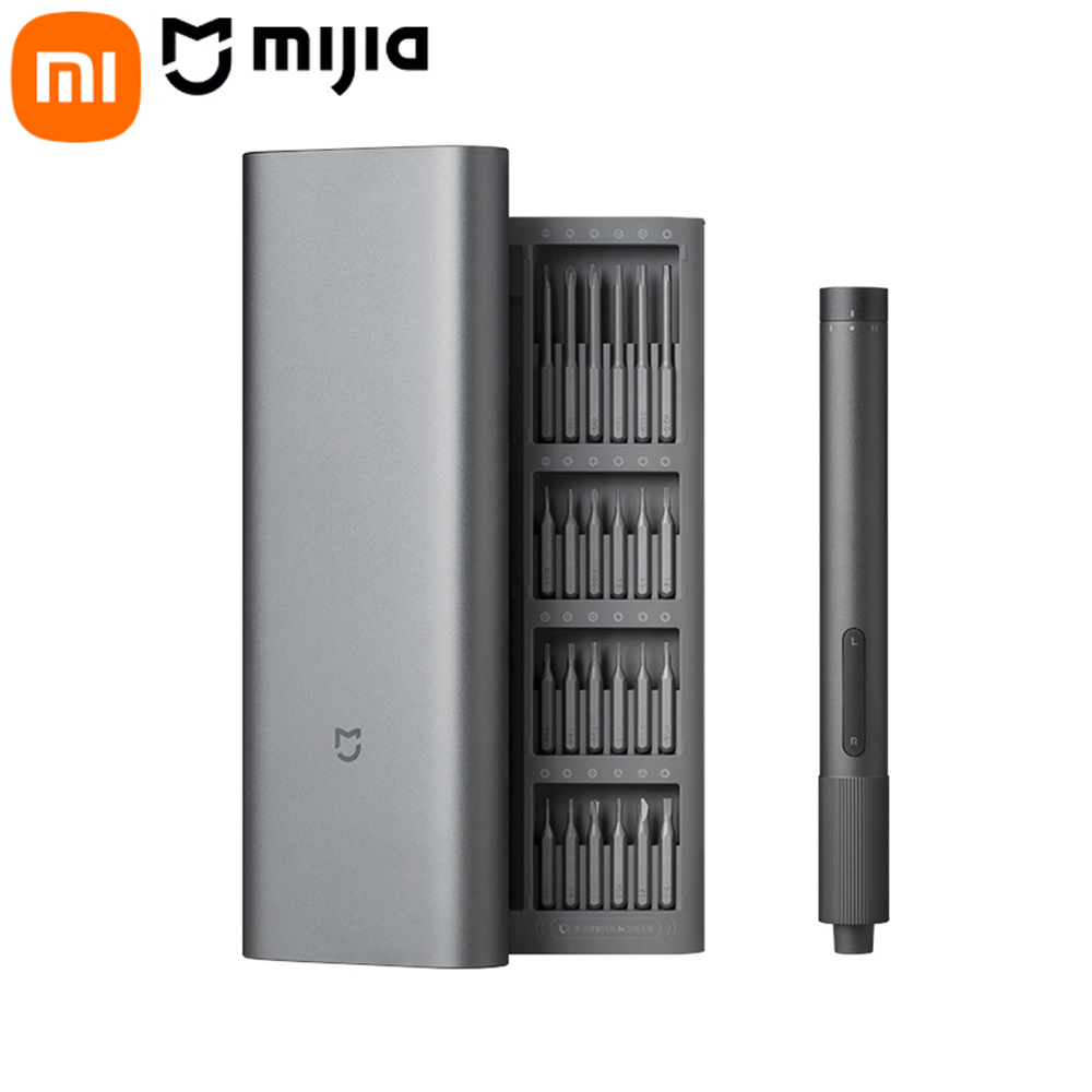 Smart Home Xiaomi Pc - Xiaomi Mijia ไขควงไฟฟ้าแม่นยําชุดแม่เหล็กพร้อมหัวสกรู 24 ชิ้นชุดเครื่องมือไฟฟ้าสําหรับการซ่อมแซมโทรศัพท์พีซีบ้านอัจฉริยะ