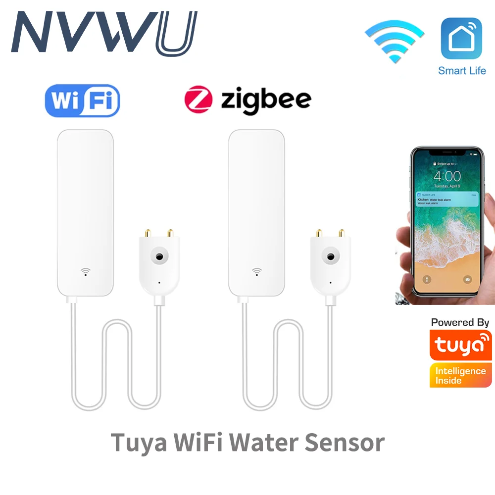 Smart Home Or Smart Home - ทูยา ไวไฟ ซิกบีสมาร์ทเซ็นเซอร์น้ำ รีโมทคอนโทรลสำหรับระบบอัตโนมัติในบ้านอัจฉริยะผ่านสมาร์ทไลฟ์ไม่รองรับอเล็กซาหรือกูเกิลโฮม