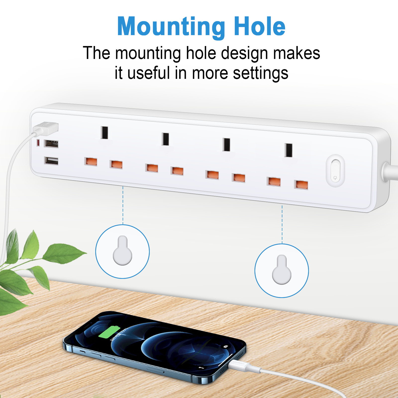 Power Strip ซ็อกเก็ตไฟฟ้า UK ข - Smart Power Strip บทวิจารณ์และราคา