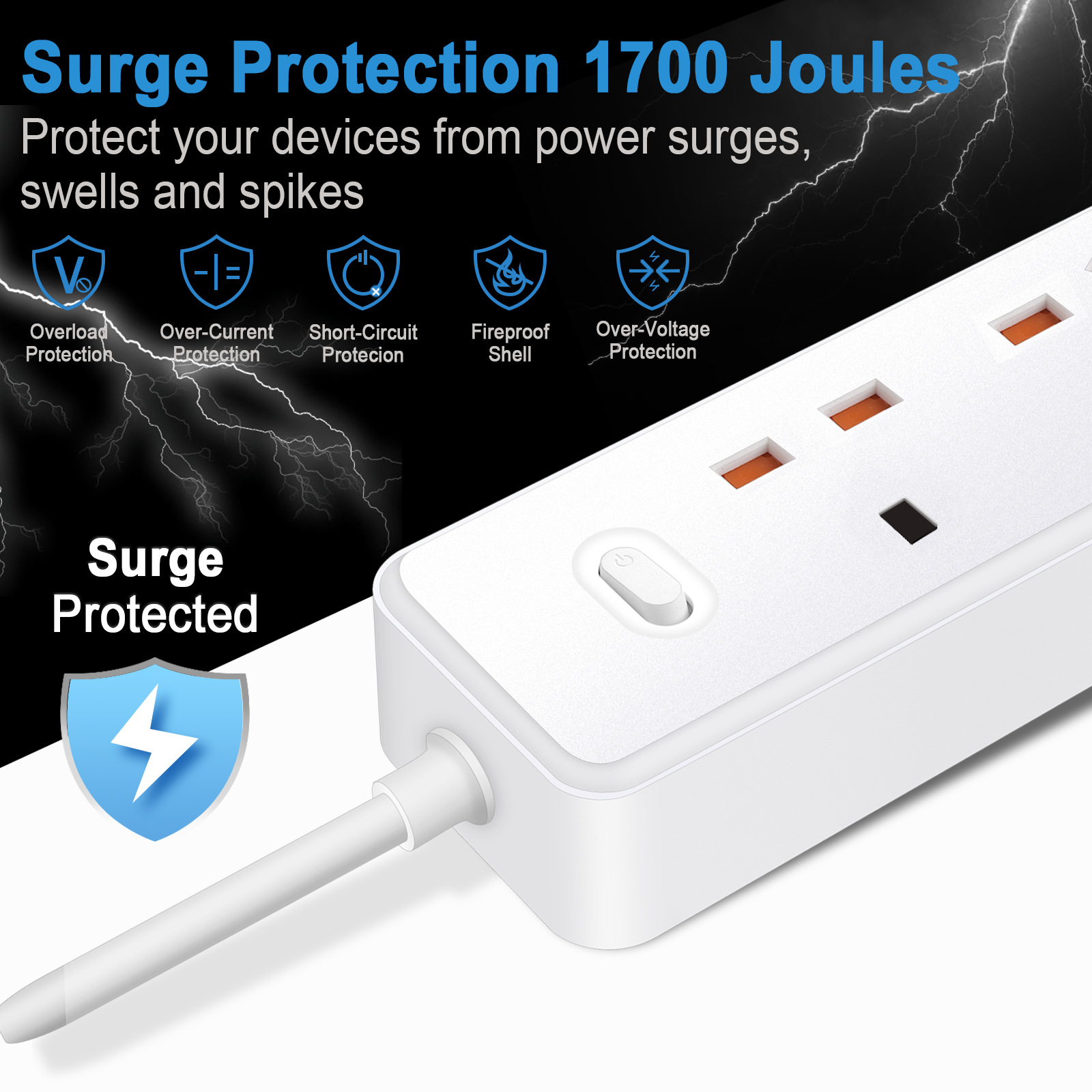 Power Strip ซ็อกเก็ตไฟฟ้า UK ข - Smart Power Strip บทวิจารณ์และราคา