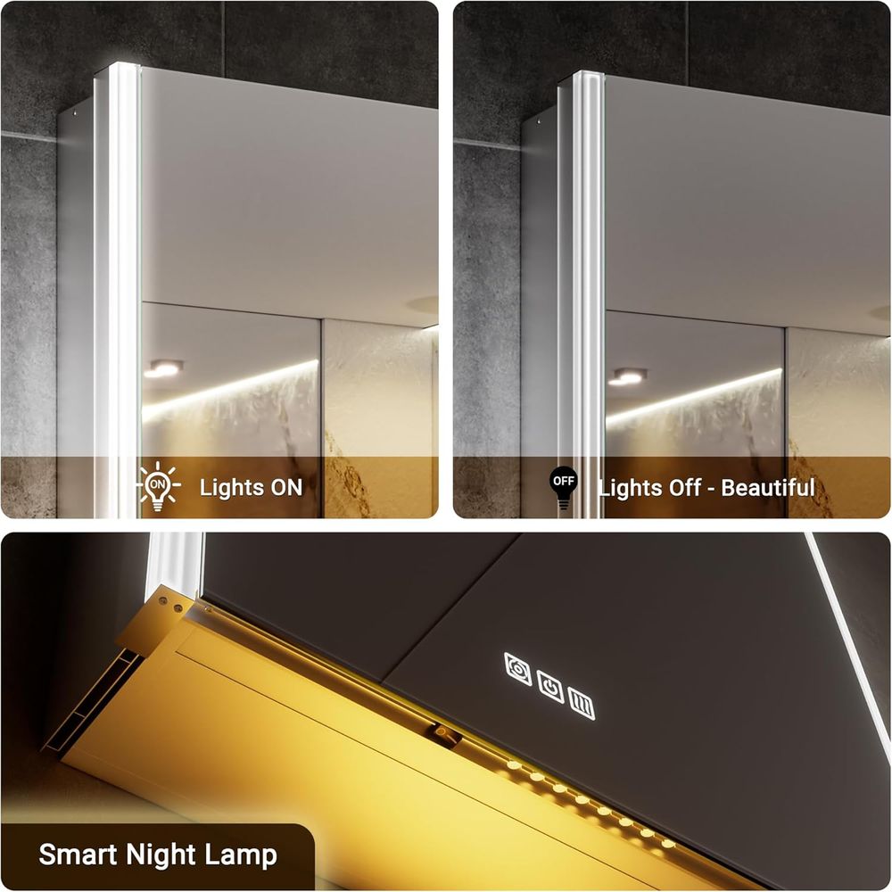 กระจกตู้ยาแบบมีไฟขนาด 20x32 นิ - Smart Home Or Smart Home บทวิจารณ์และราคา