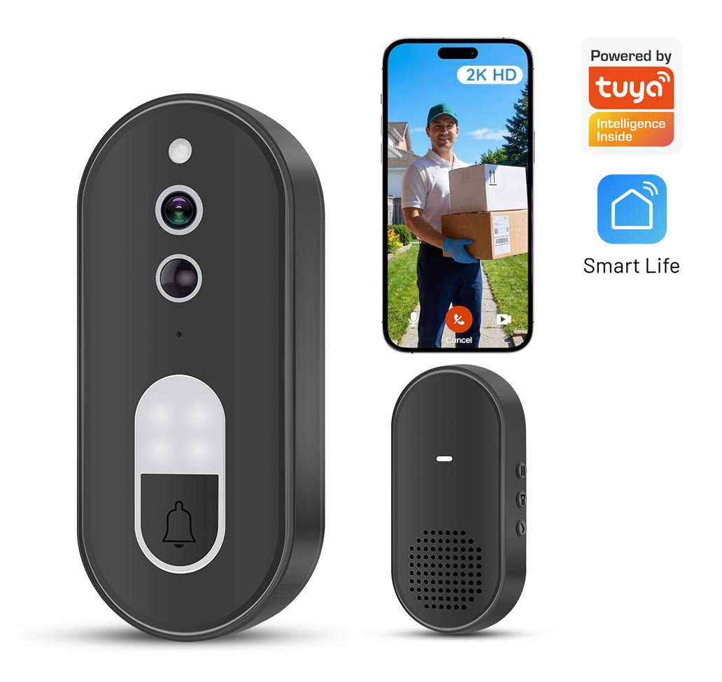 ทูย่า 1080P HD ไร้สายไวไฟวิดีโ - Smart Home Video Doorbell Enhanced Security With Smart Doorbell บทวิจารณ์และราคา