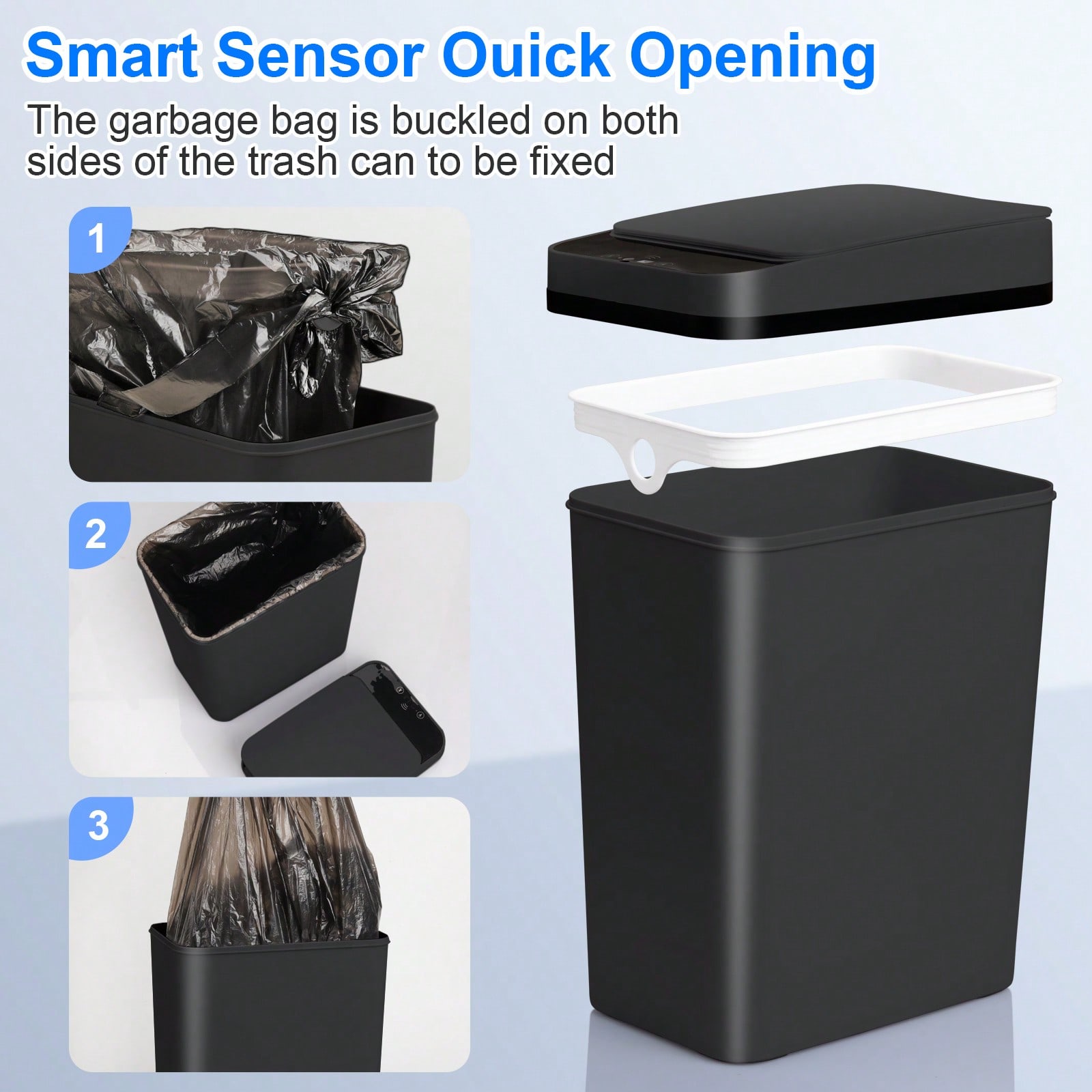 ชุด 2 ชิ้น ถังขยะอัตโนมัติสำหร - Smart Home Junkie บทวิจารณ์และราคา