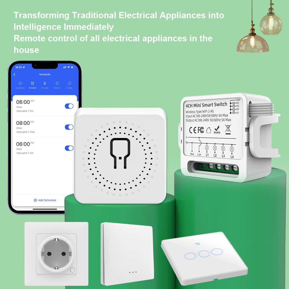 สวิตช์อัจฉริยะ Tuya WiFi 1/2/3 - Smart Home Google Assistant บทวิจารณ์และราคา
