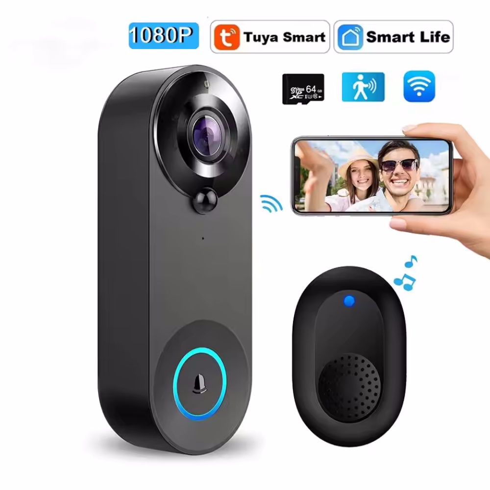 Tuya 1080P Wireless WIFI Doorb - Smart Home Video Doorbell Enhanced Security With Smart Doorbell บทวิจารณ์และราคา