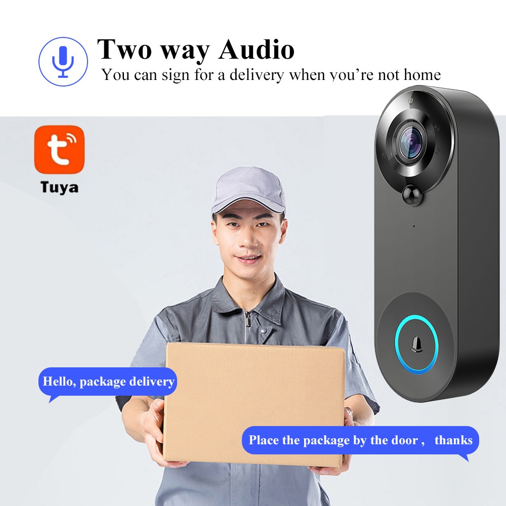 Tuya 1080P Wireless WIFI Doorb - Smart Home Video Doorbell Enhanced Security With Smart Doorbell บทวิจารณ์และราคา