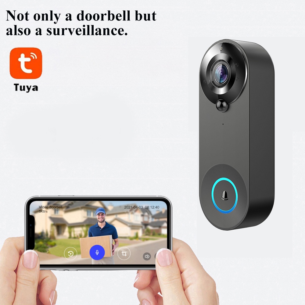 Tuya 1080P Wireless WIFI Doorb - Smart Home Video Doorbell Enhanced Security With Smart Doorbell บทวิจารณ์และราคา