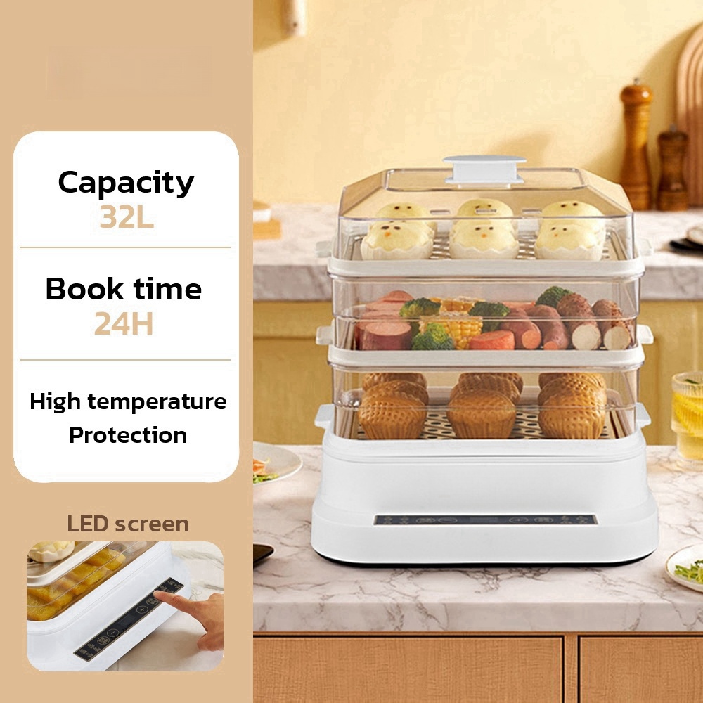 32L หม้อนึ่งไฟฟ้าอัจฉริยะ - 3  - Smart Home Kitchen บทวิจารณ์และราคา