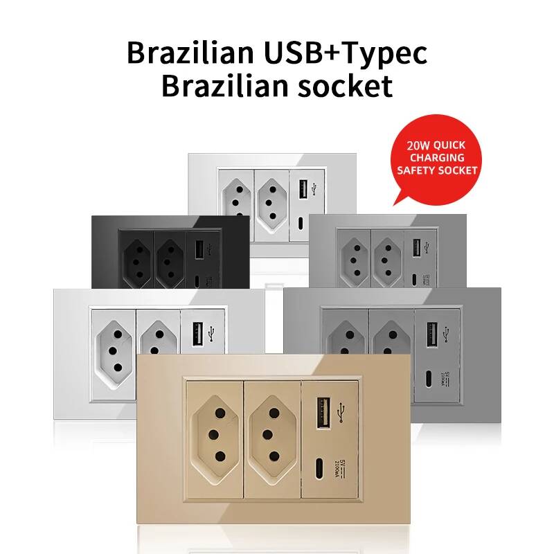 เต้ารับติดผนังแบบคู่มาตรฐานบรา - Smart Home Or Smart Home บทวิจารณ์และราคา