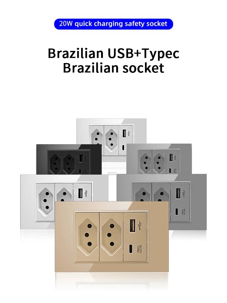 เต้ารับติดผนังแบบคู่มาตรฐานบรา - Smart Home Or Smart Home บทวิจารณ์และราคา