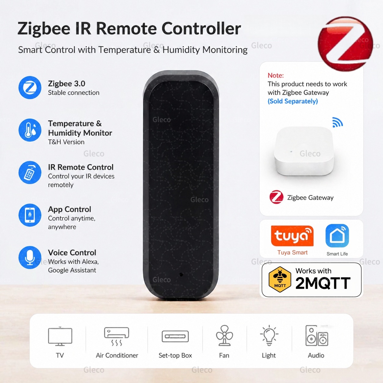 ซิกบีสมาร์ท IR รีโมทคอนโทรลอิน - Universal Remote Smart Home บทวิจารณ์และราคา