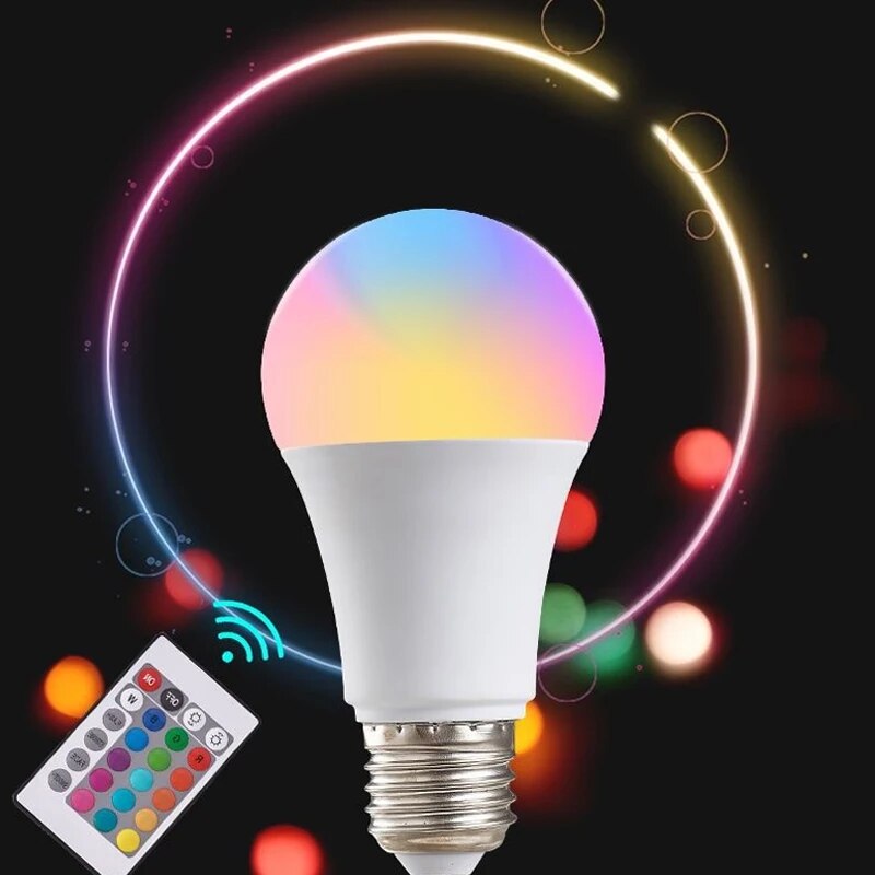 16 สี RGB หลอดไฟ LED หลอดไฟหลา - Smart Bulb บทวิจารณ์และราคา