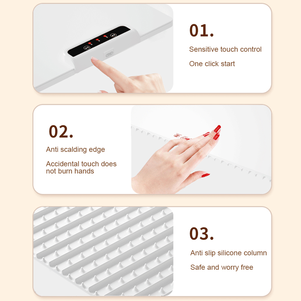 ถาดอุ่นอาหารไฟฟ้าซิลิโคนพับได้ - Smart Home Kitchen บทวิจารณ์และราคา
