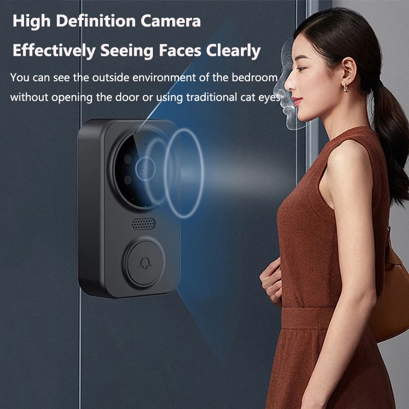 กริ่งประตูวิดีโอไร้สาย WiFi ขน - Smart Home Video Doorbell Enhanced Security With Smart Doorbell บทวิจารณ์และราคา