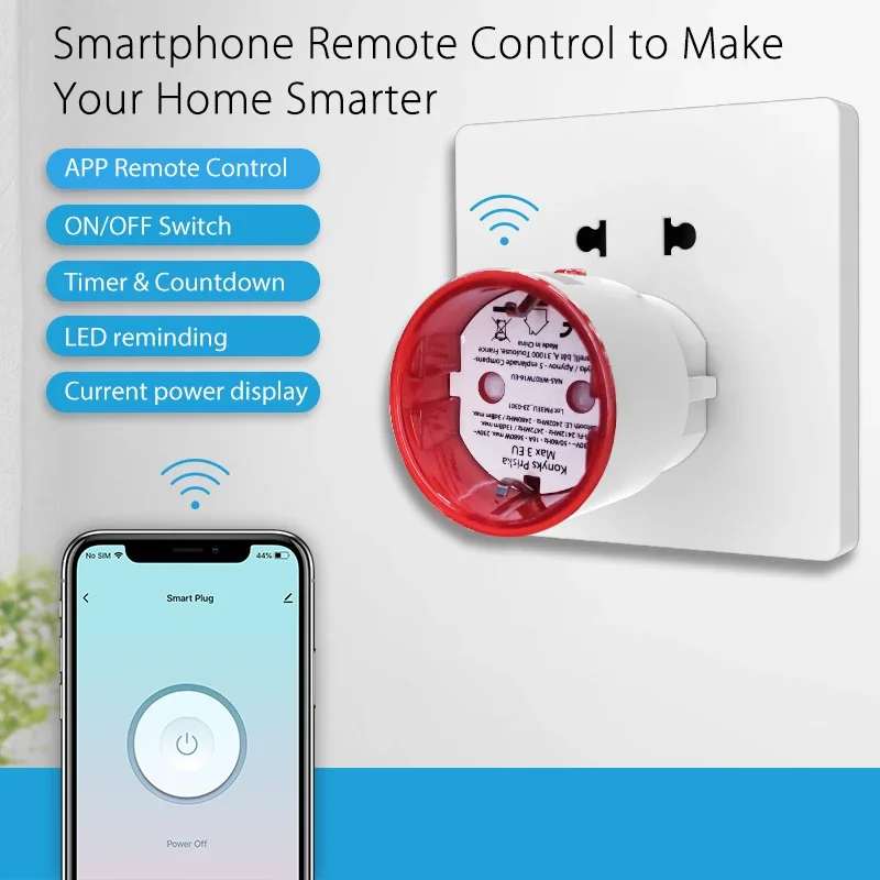 ปลั๊กไฟอัจฉริยะ Tuya WiFi แบบ  - Smart Home Voice Assistant บทวิจารณ์และราคา