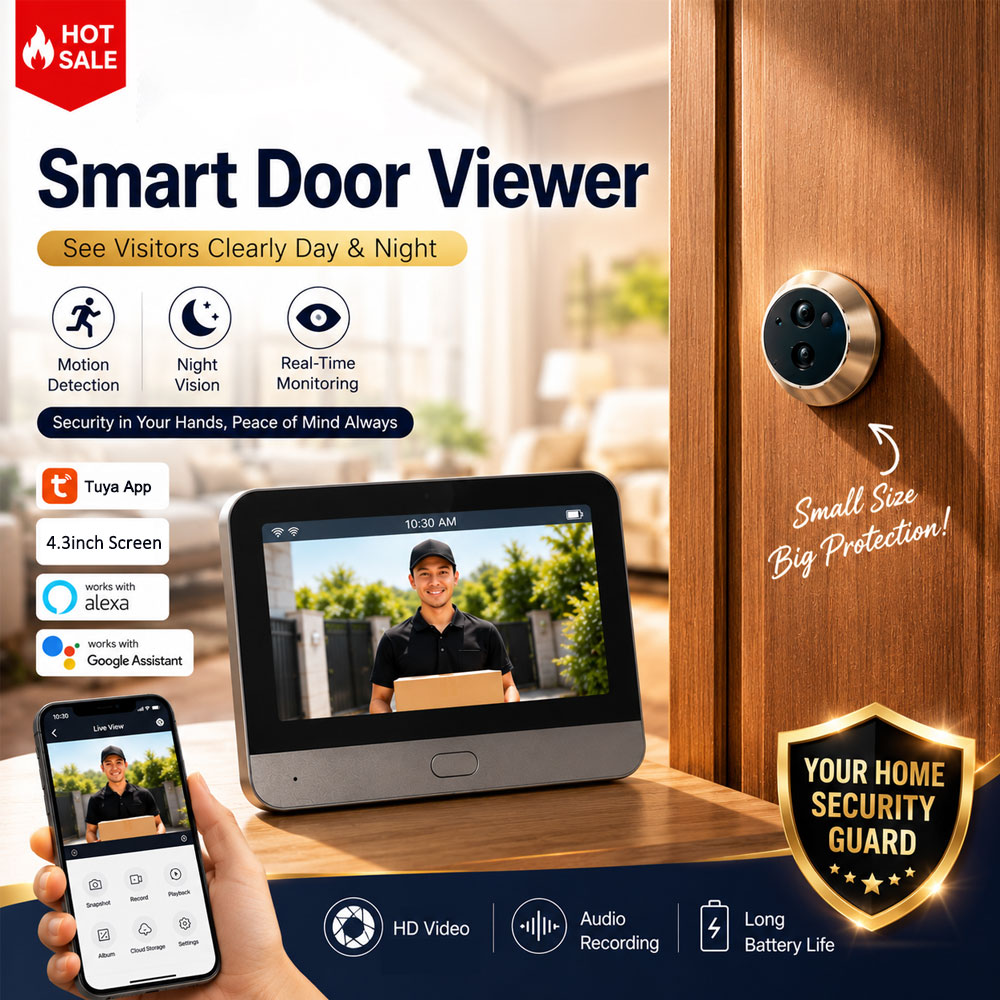กล้องวงจรปิดอัจฉริยะ Tuya Smar - Smart Home Video Doorbell Enhanced Security With Smart Doorbell บทวิจารณ์และราคา