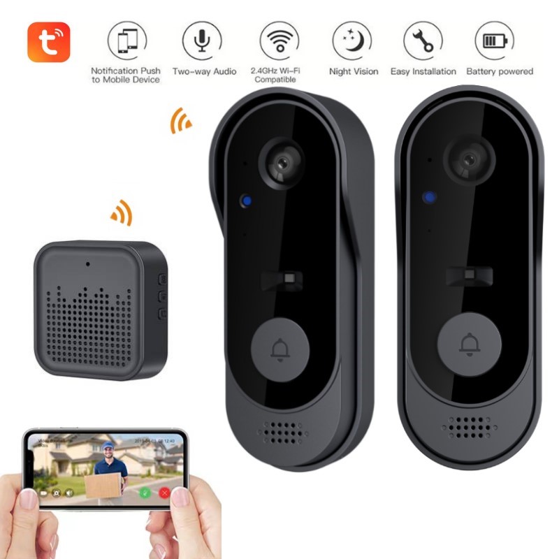 Tuya WIFI กล้อง HD Video Inter - Smart Home Video Doorbell Enhanced Security With Smart Doorbell บทวิจารณ์และราคา
