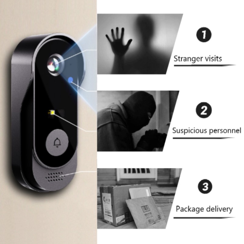 Tuya WIFI กล้อง HD Video Inter - Smart Home Video Doorbell Enhanced Security With Smart Doorbell บทวิจารณ์และราคา
