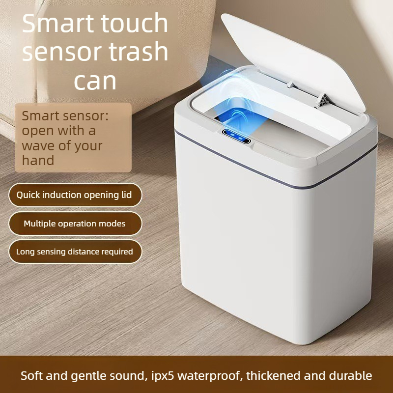 ถังขยะอัจฉริยะแบบไร้สัมผัสสีขา - Smart Home Junkie บทวิจารณ์และราคา